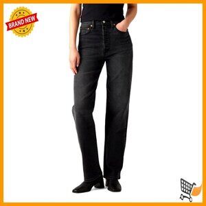 High Rise Straight Leg Full Length Jeans Slim Fit 32 Inseam